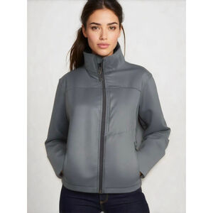 Swiss Tech Womens Gray‎ Jacket Size Med Full Zip Closure Collar Gorpcore Outdoor